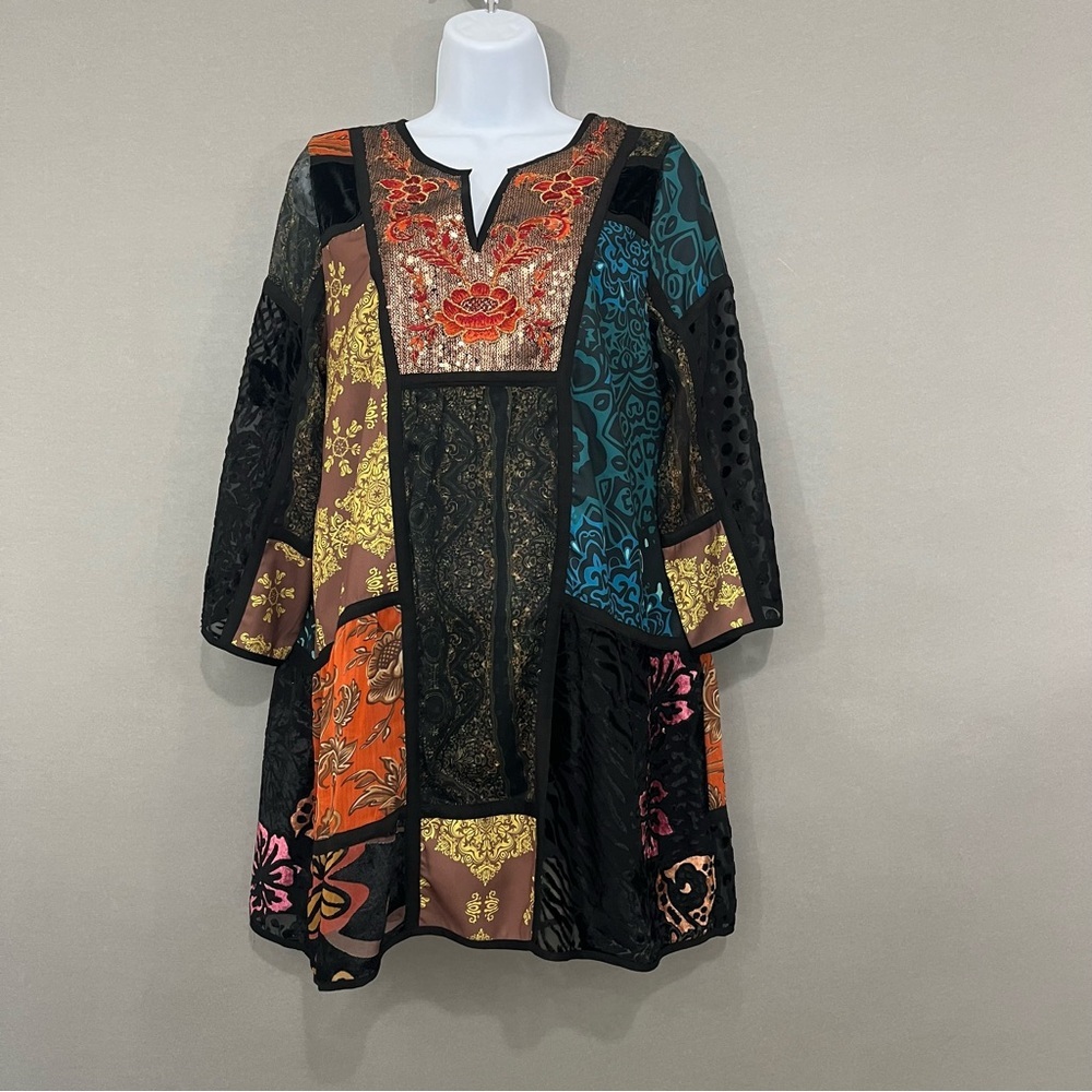 Soft Surroundings Adassa Patchwork Sequin Velvet … - image 1